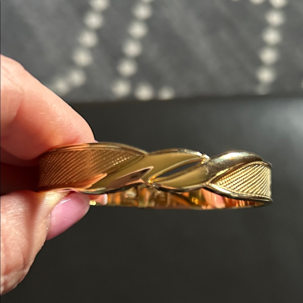 Monet Gold Twisted Bangle Bracelet